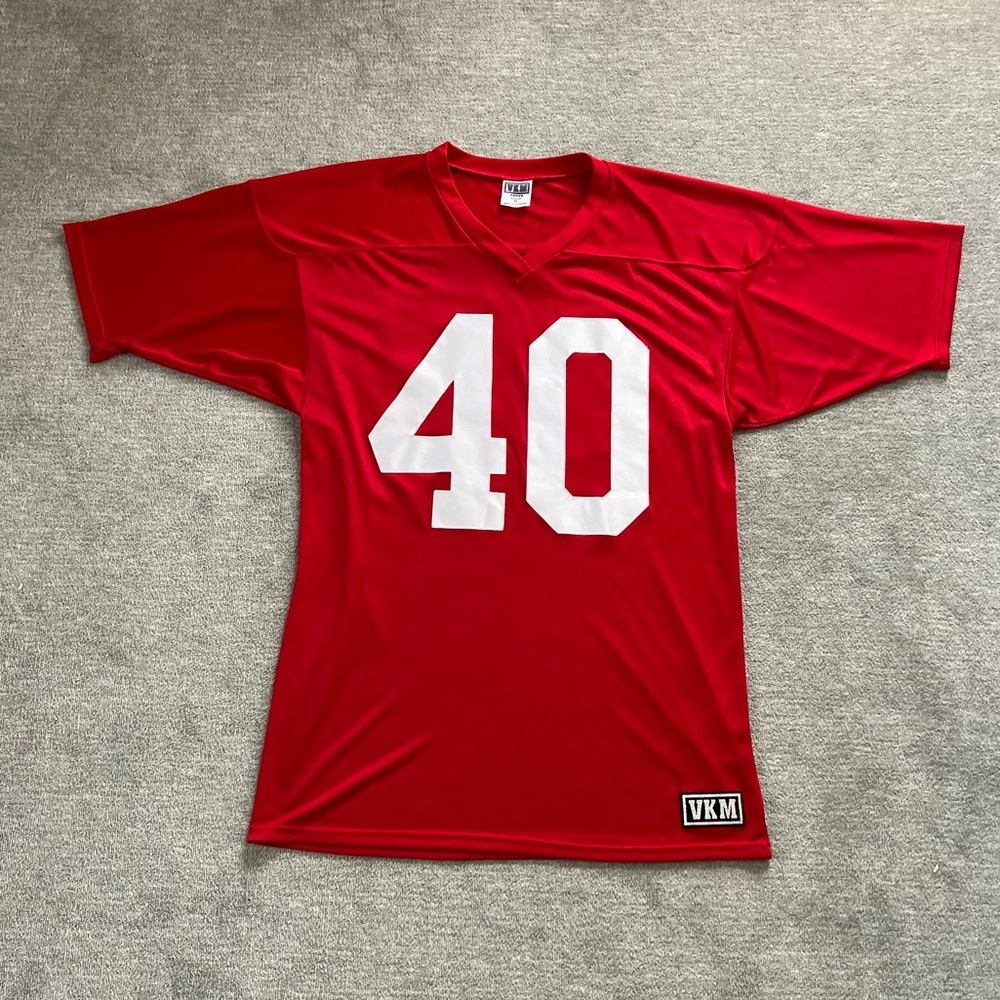 VKM Red/White #40 Football Jersey Sz. XL